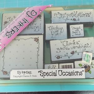 Dj inkers special occasion foam rubber stamp